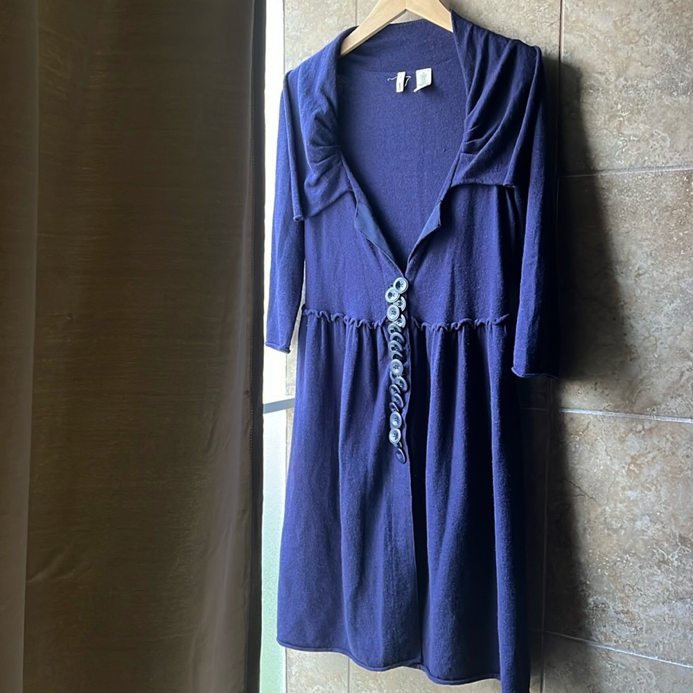 Anthropologie Moth Double Button Sweater Coat — HTF Color - Picture 5 of 16